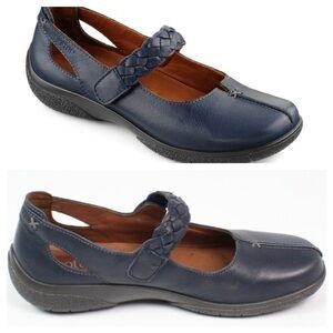Hotter Women's Mary Janes Navy Blue Leather size 8